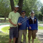 The start of the "CJ Country Olympics"... Event #1- Mini Golf. Here's our morning man with winner of the "Trevor Carey Invitational Golf Tournament", Brandon Cullitob (on left).