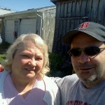 Vivan from Pike with Trever Carey, just before he cuts her LARGE lawn :)